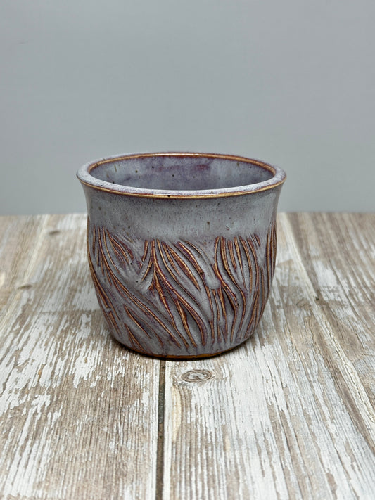 Lavender Carved Cup