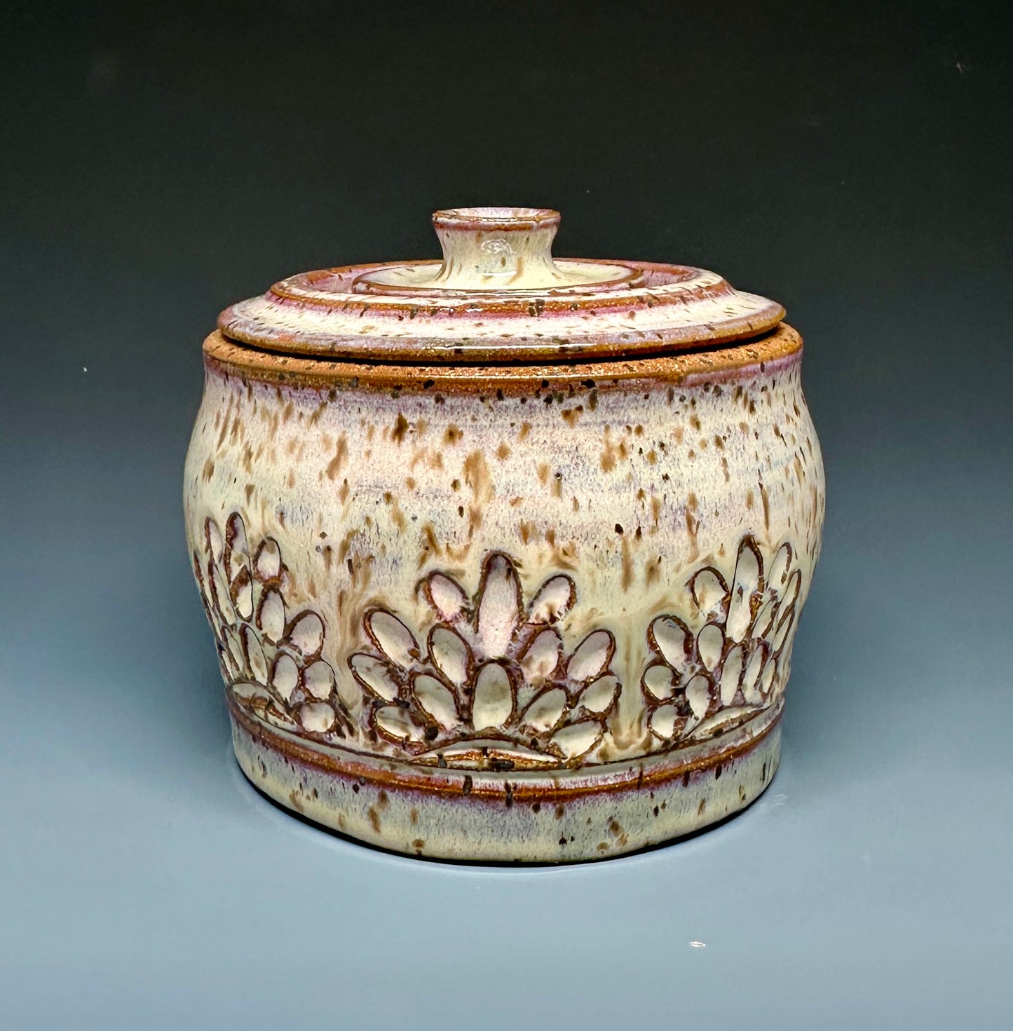 Floral Carved Jar