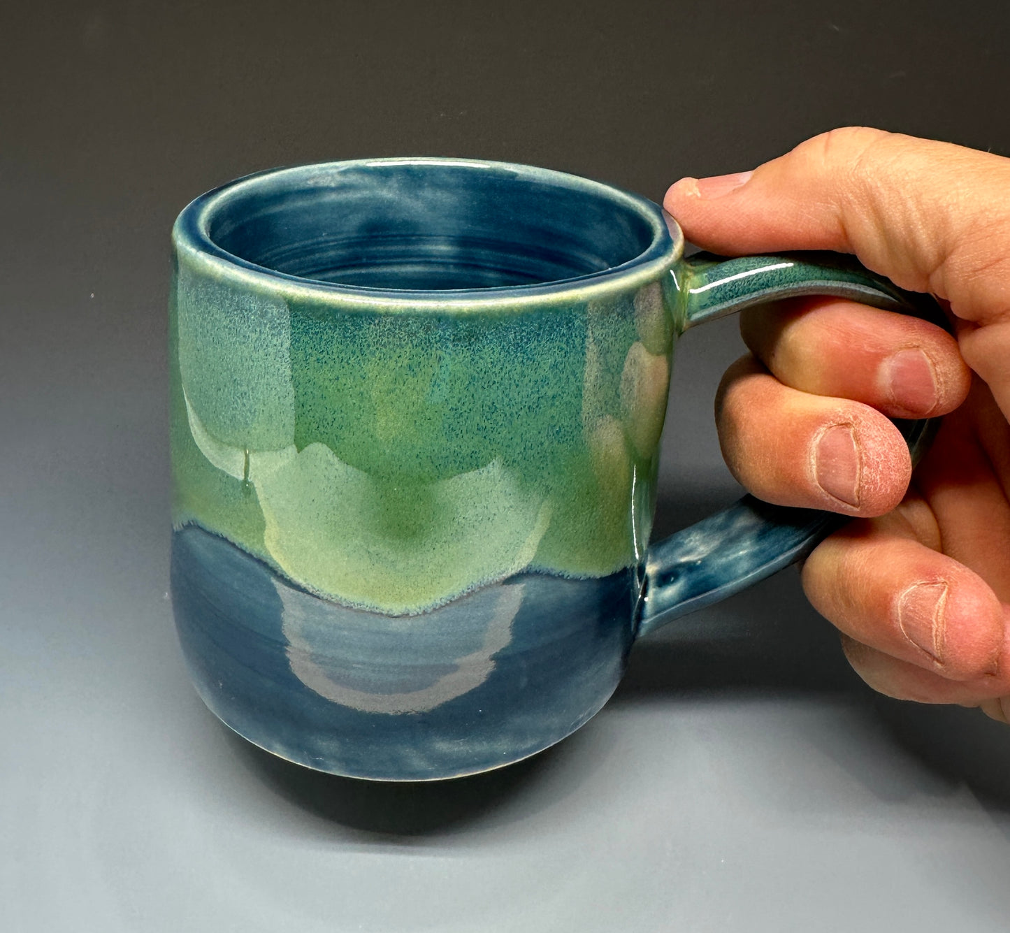 Navy/Green Mug