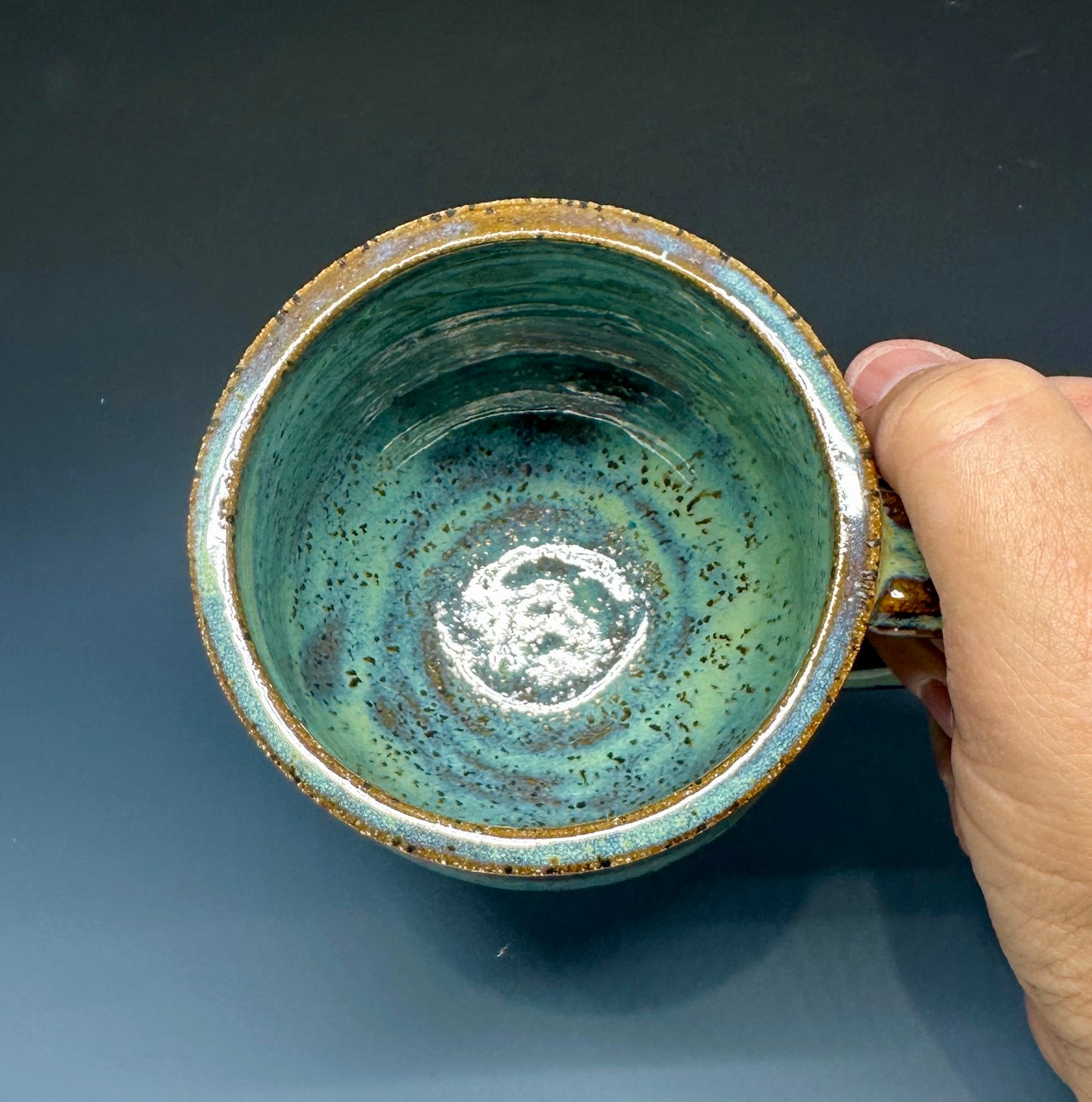 Blue/Green Carved Mug