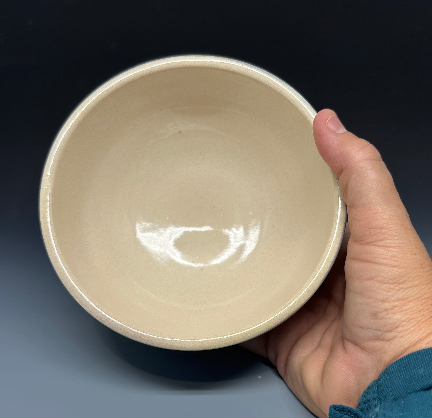 Cream/Blue Bowl