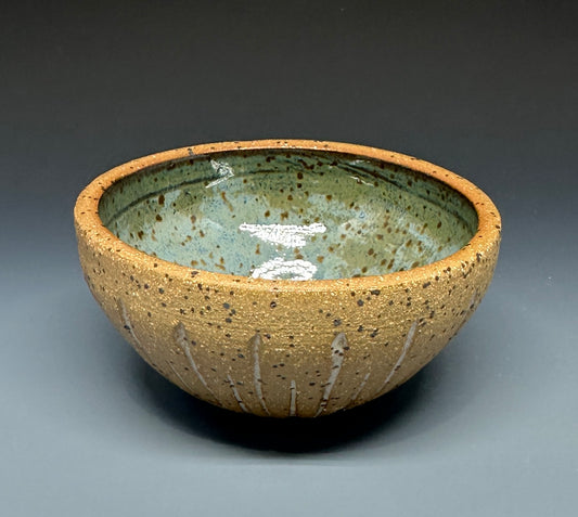 Blue Tiny Carved Bowl