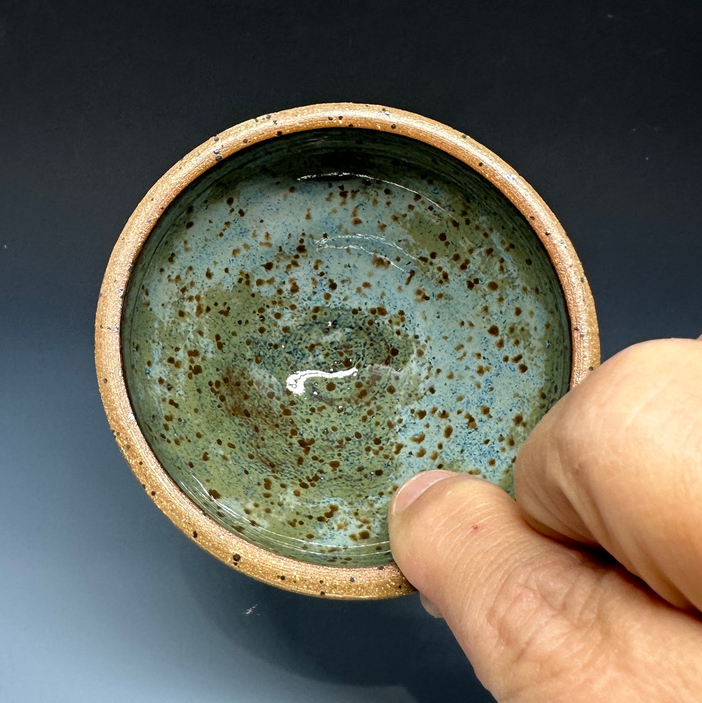 Blue Tiny Carved Bowl