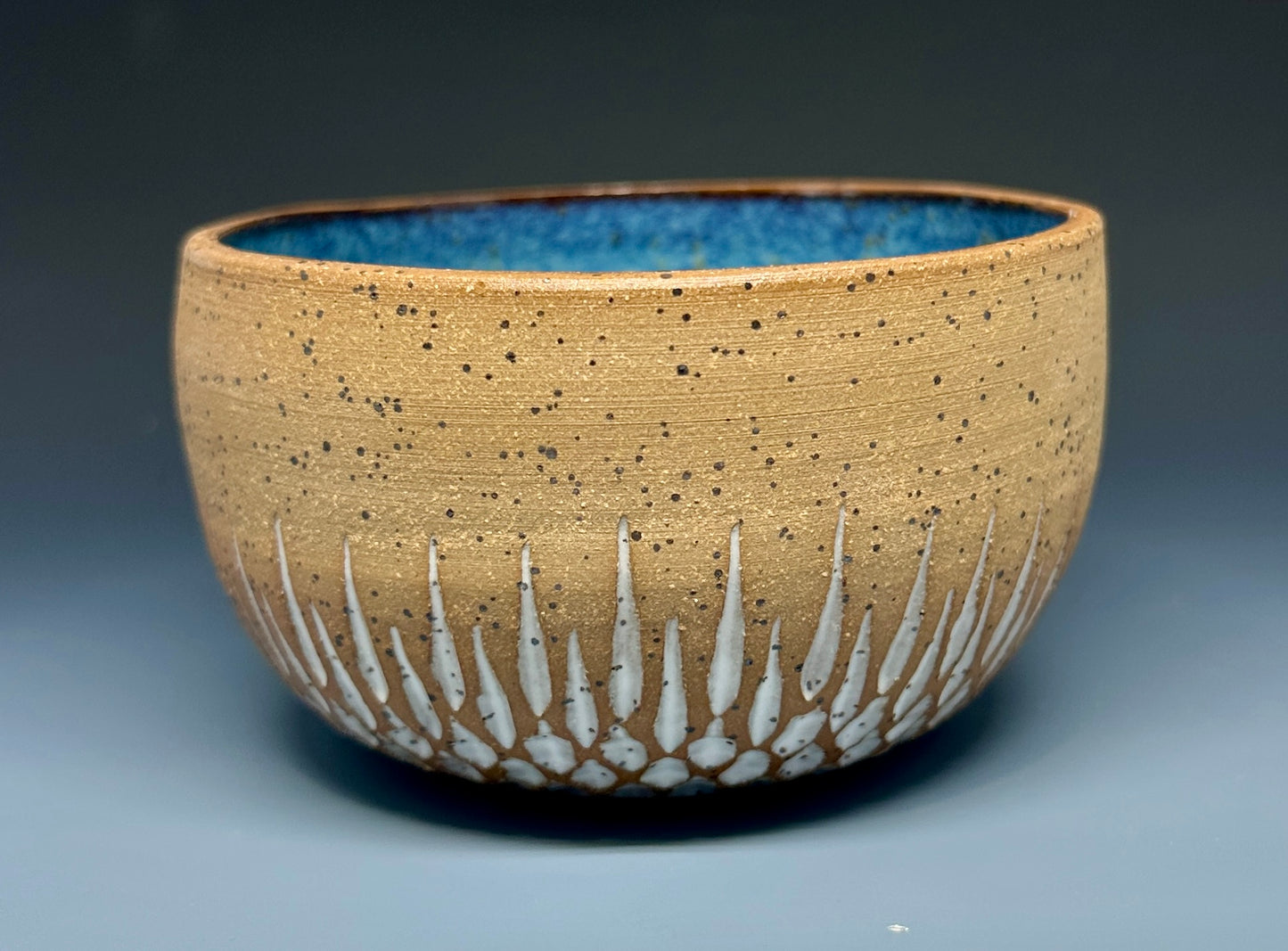 Carved Blue Bowl