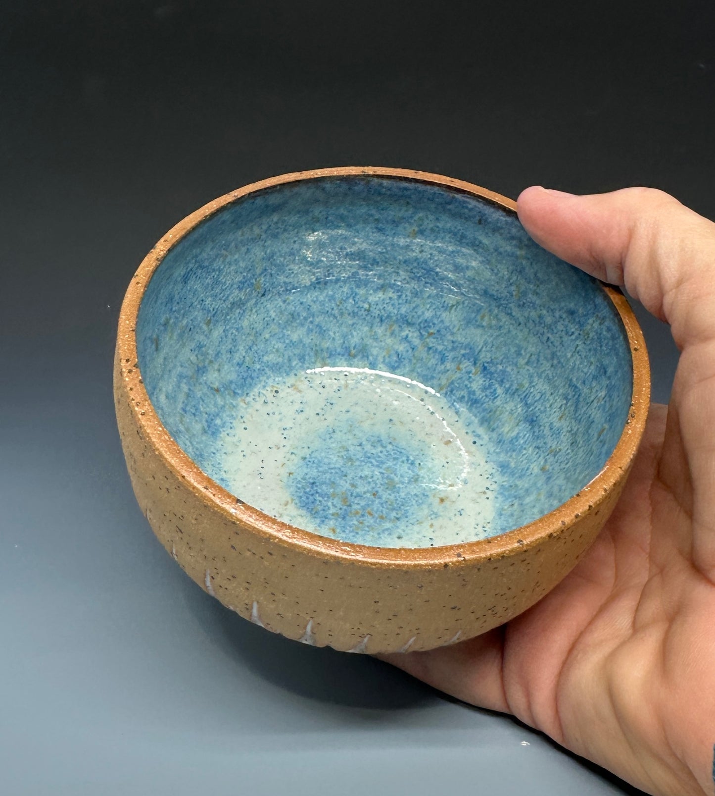 Carved Blue Bowl